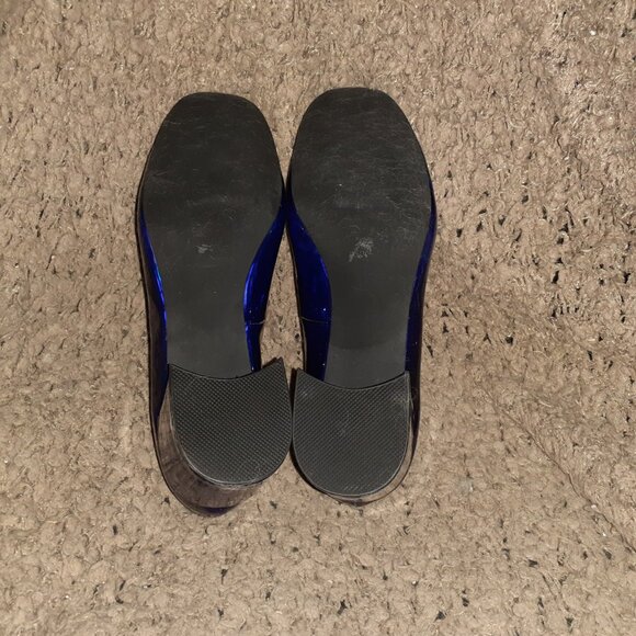 JEFFREY CAMPBELL-Iridescent Royal Blue Patent Leather Pumps-Sz 6-Near Mint - Picture 8 of 8